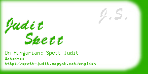 judit spett business card